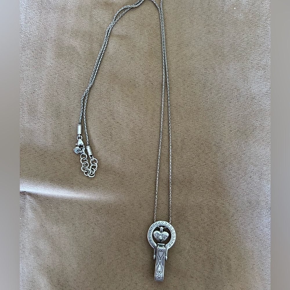 Brighton badge clip necklace